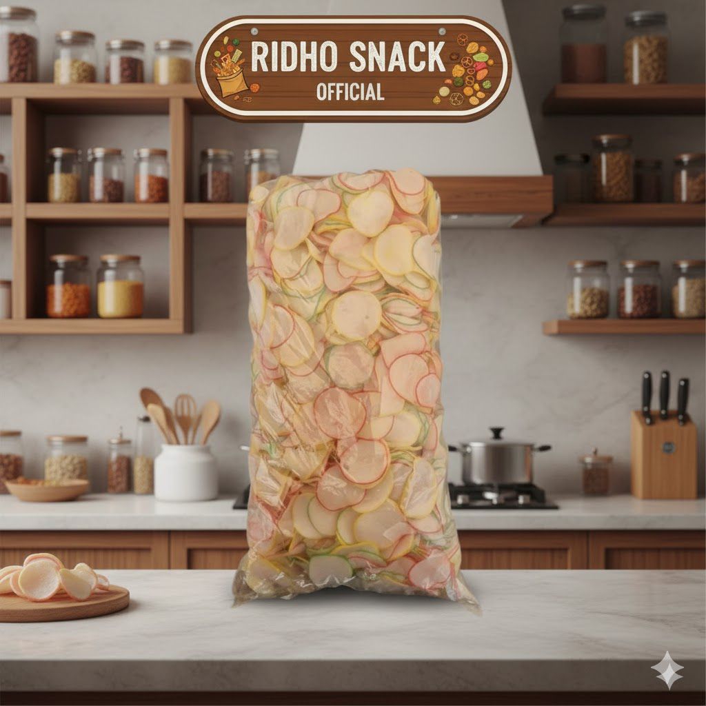 KERUPUK KEMPLANG MENTAH WARNA WARNI 1KG & 5KG/KERUPUK BULAT WARNA WARNI