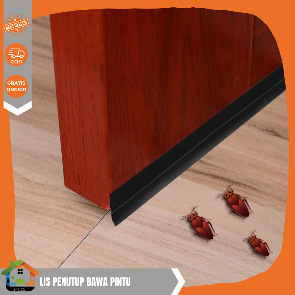 Penutup Bawah Pintu / Lis Penutup Celah Pintu Penghalang Debu Door Bottom Seal 45mmx5M