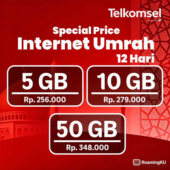 PAKET INTERNET UMRAH TELKOMSEL 12 HARI