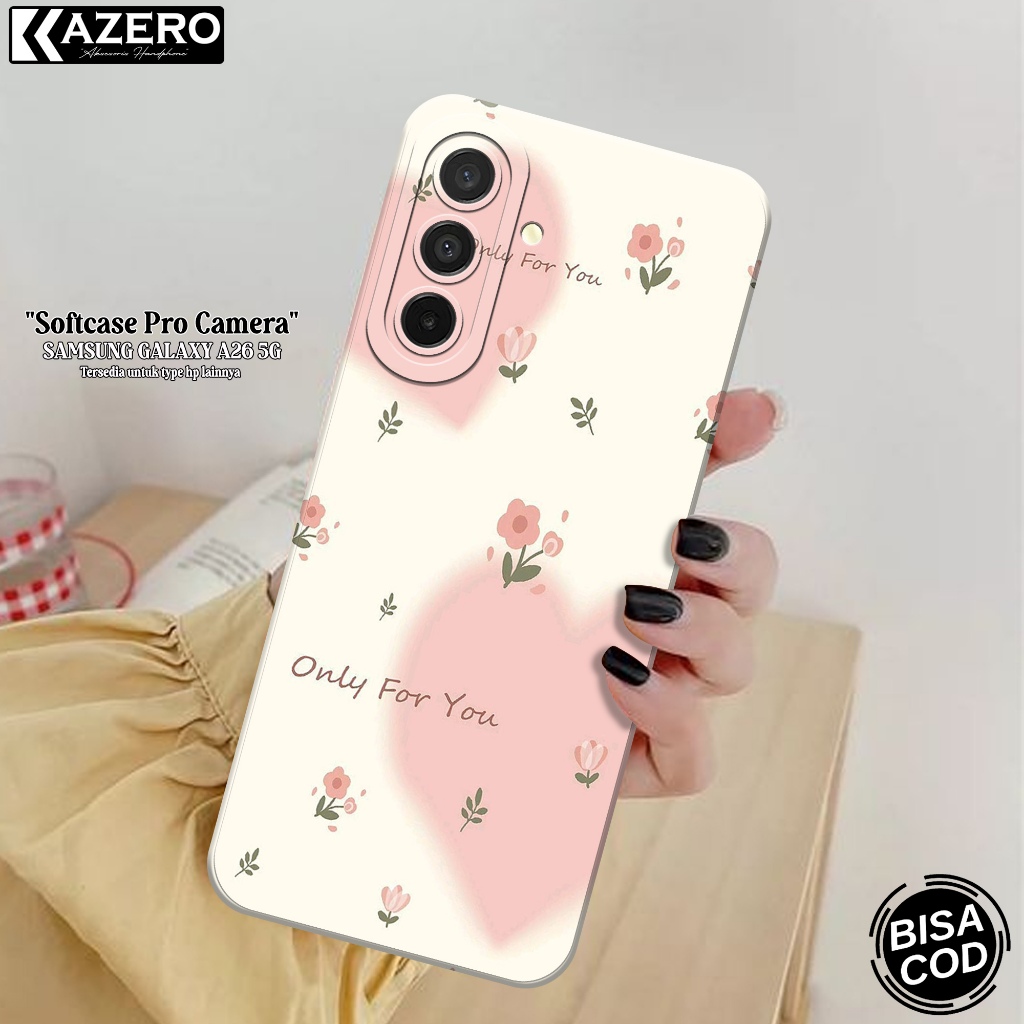 KAZERO Case Pro Camera Samsung Galaxy A26 5G Fashion Case Aesthetic Silikon Tpu Softcase Samsung Gal