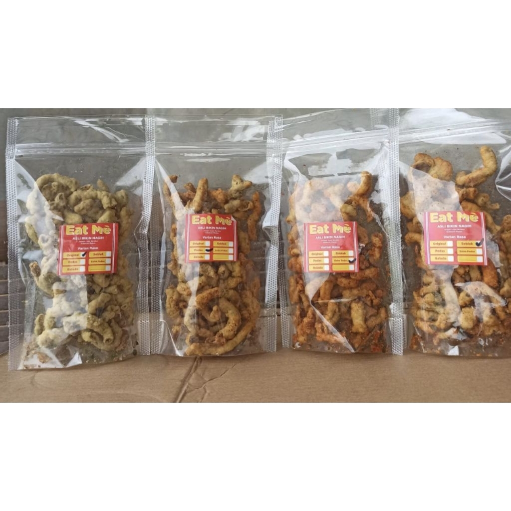 Usus Crispy Pedas Daun Jeruk Usus Krispi 100 Gram