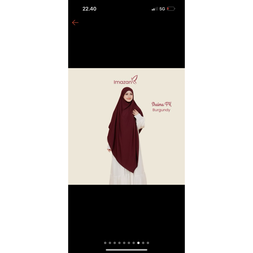 PL Imazan french khimar warna burgundy