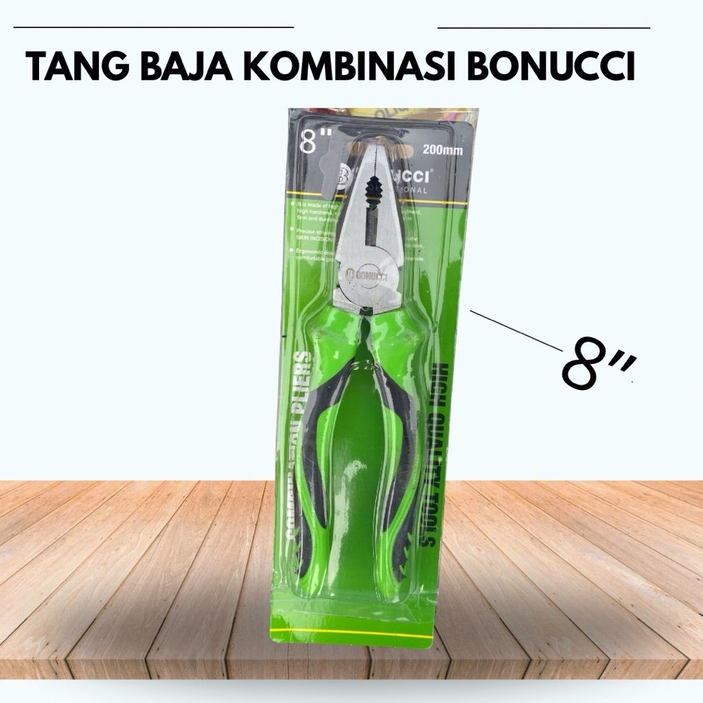 BONUCCI Tang baja Kombinasi 8 inch Serba guna - Combination Pliers