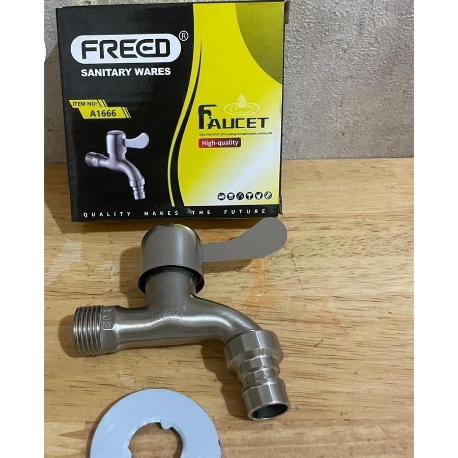 Kran Air Taman Engkol Chrome - Kran Taman Putar Chrome