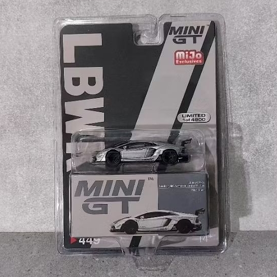 MINI GT LAMBORGHINI AVENTADOR LIMITED EDITION MGT-449 MATT SILVER