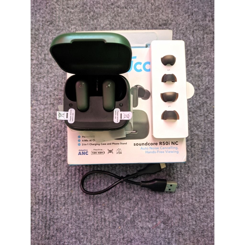TWS Soundcore R50i NC Bekas Fullset Lengkap No Minus