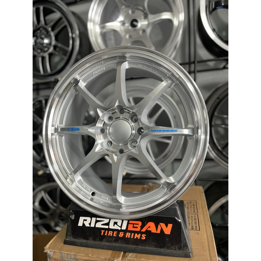 velg ce28 r16 full polish lebar 7 et38 kondisi baru