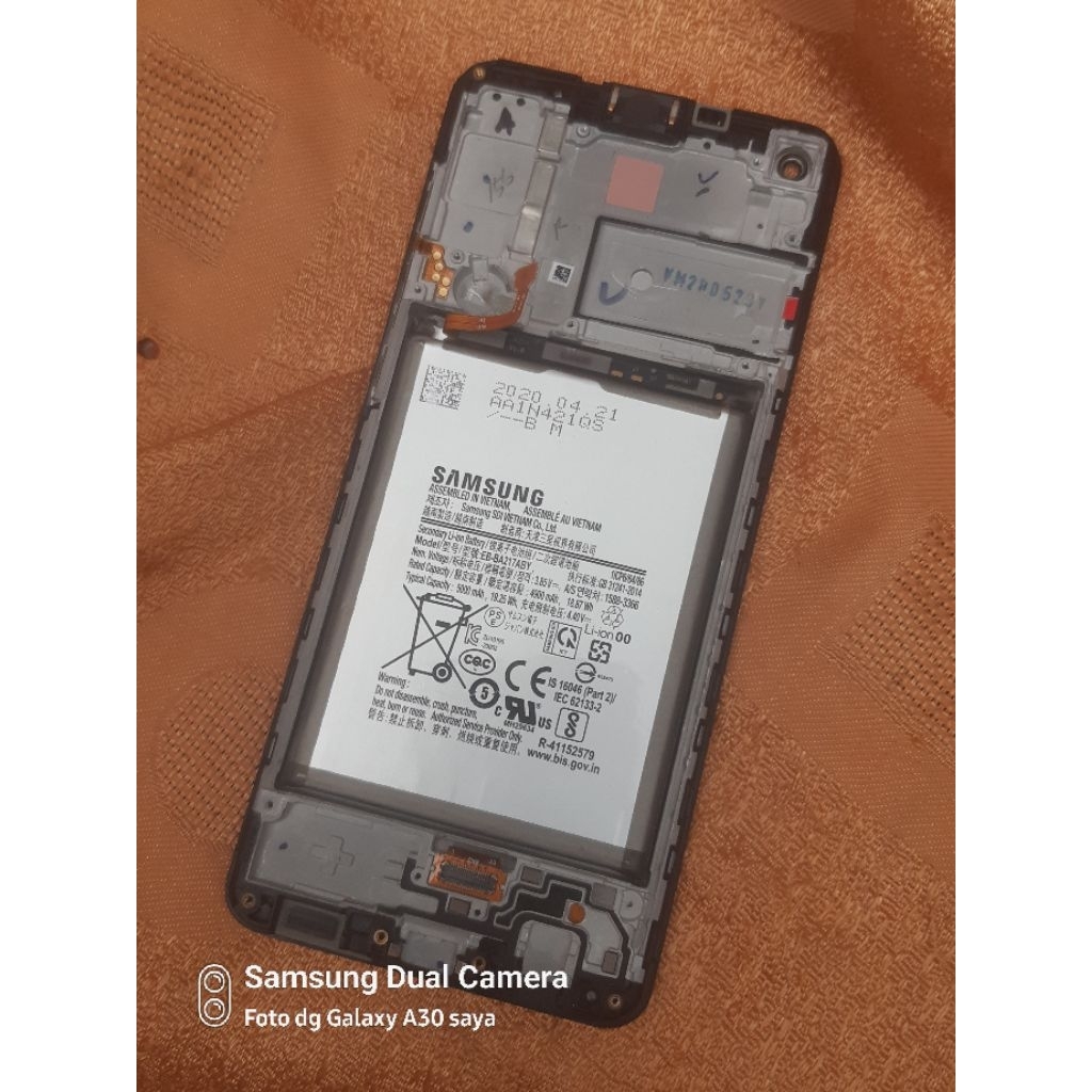 batrei original copotan Samsung A21s, tulangan original Samsung A21s dan komponen lainya like new bo