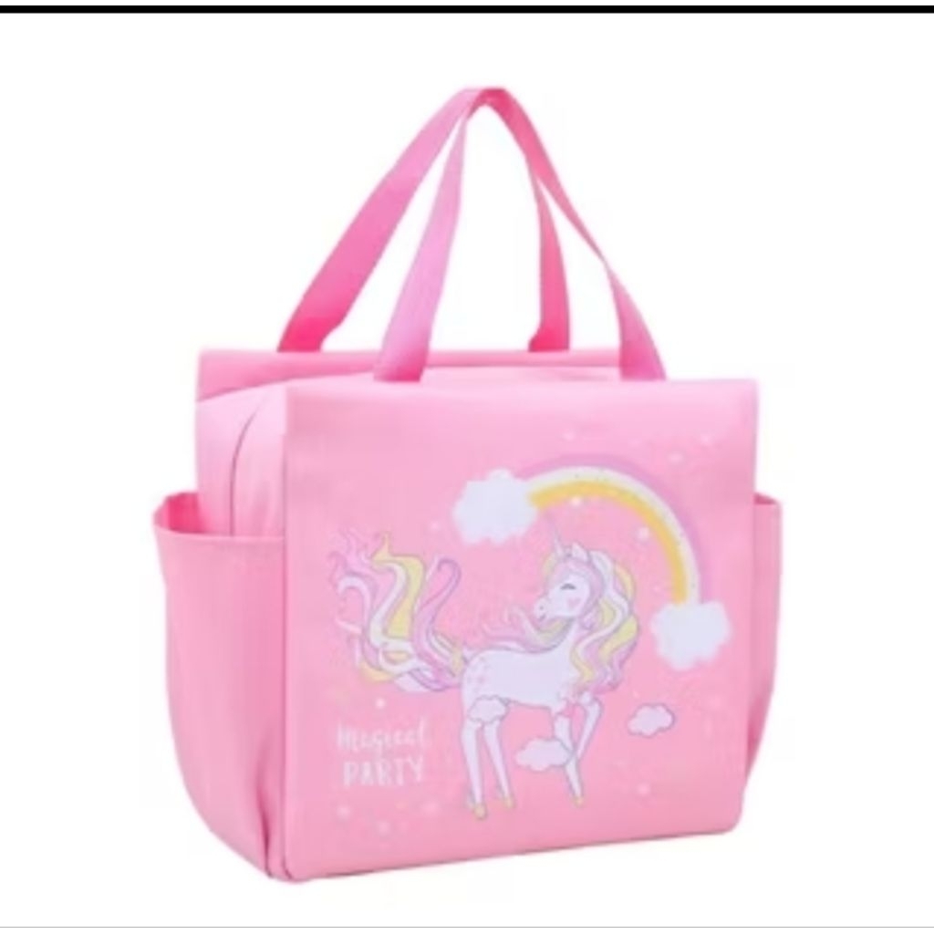 Tas bekal unicorn pink lunch bag unicorn