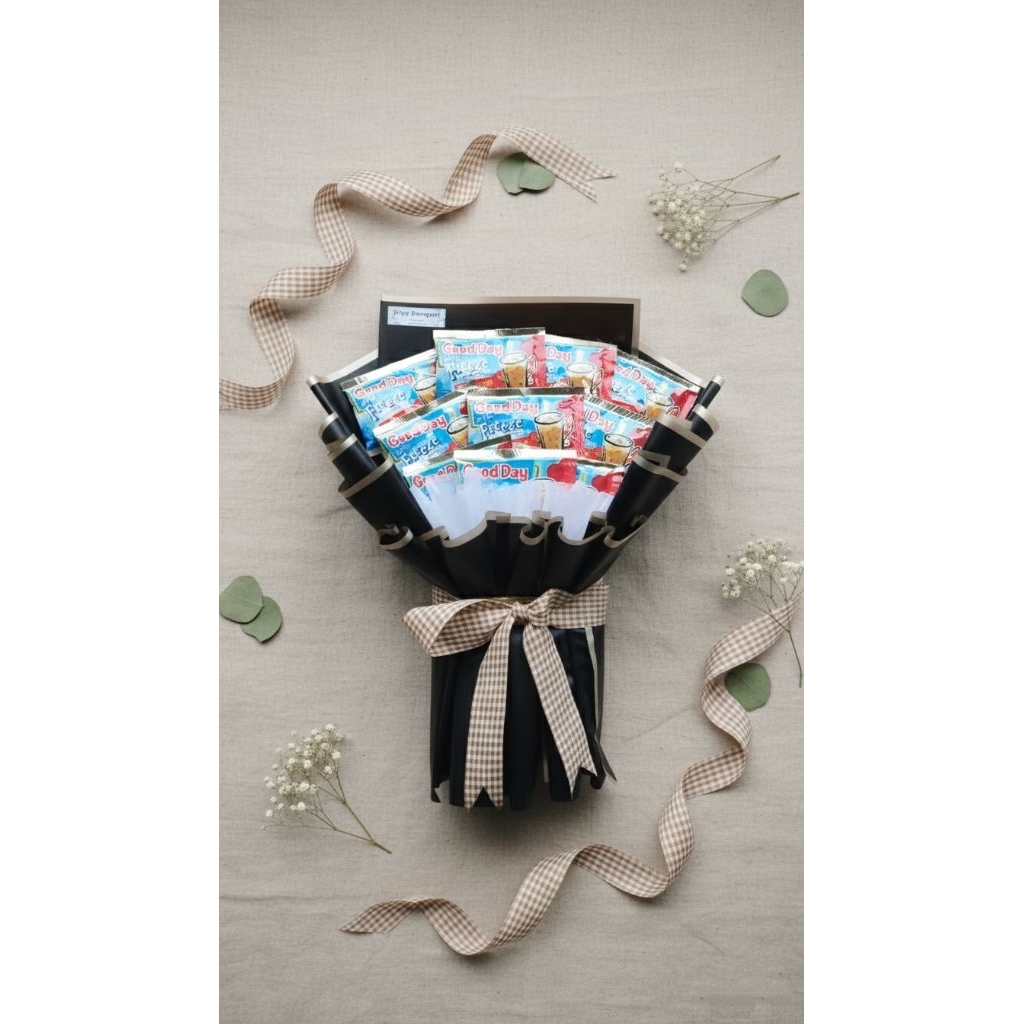 Buket Kopi Good Day Freeze 10 Sachet | Kado Unik Wisuda, Ulang Tahun & Hadiah Spesial