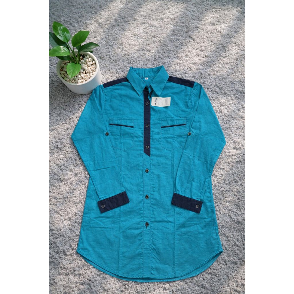 PRELOVED NEW Hem hijau tosca