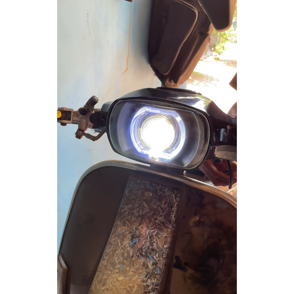 lampu depan vespa px lampu led proji 45wat watt replektor depan vespa exlusive lampu depan vespa kla