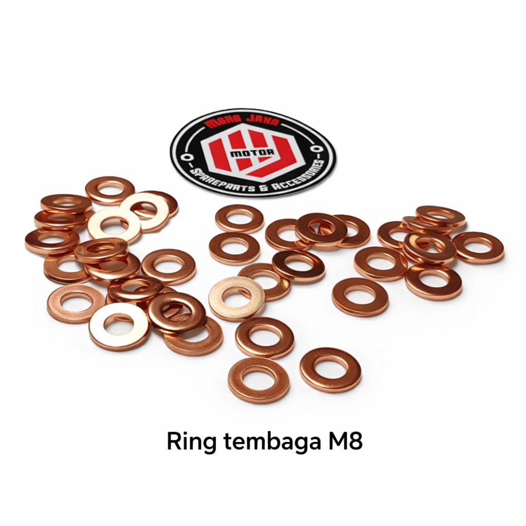 RING TEMBAGA M8 BAUT 12 PNP RING HEAD CYLINDER CUP KARISMA SUPRA X125 GLPRO MEGAPRO TIGER MIO VEGA J