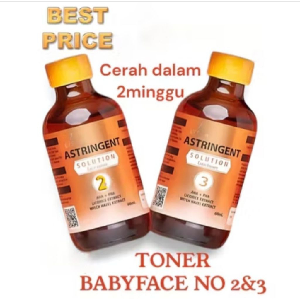 (BISA COD) RDL Toner No 2 dan 3 60ml Babyface Cleanser 100% Original - Untuk Kulit Berminyak & Berje