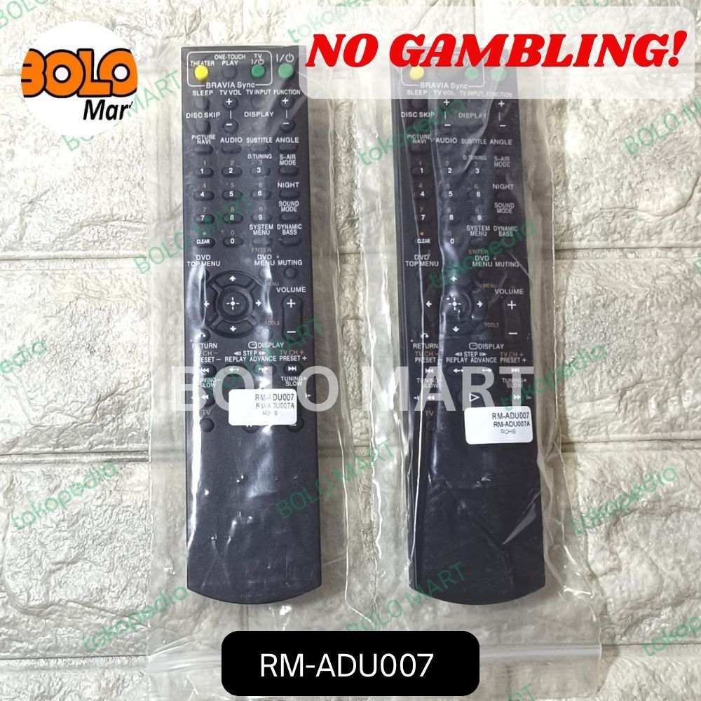 Remote/ remot RM-ADU007 DVD Home Theatre System untuk SONY