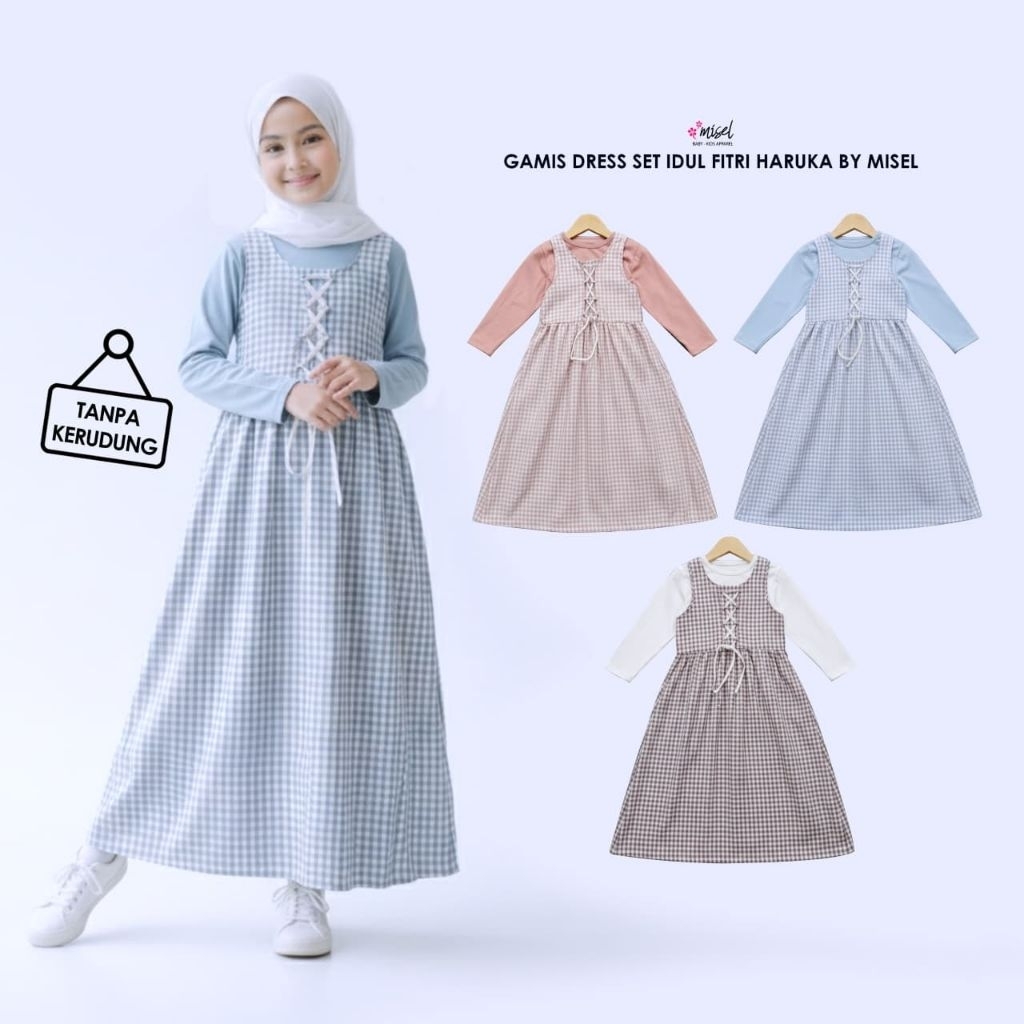 GAMIS DRES SET IDUL FITRI HARUKA BY MISEL