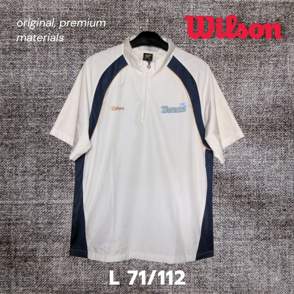 Wilson Anorak NC Dinos Windbreaker Halfzip Short Sleeves Jacket Lengan Pendek Original size M L