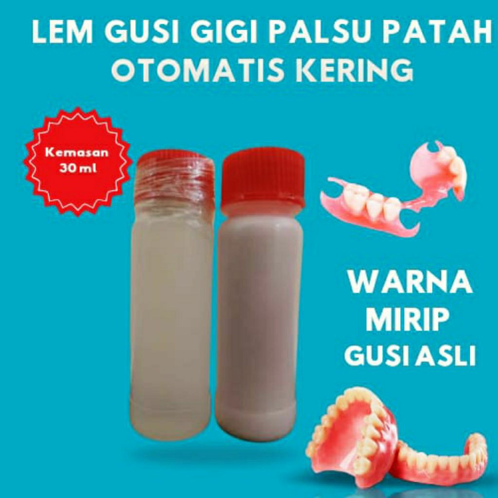 Paketan lem gigi sc palsu patah atau retak 30ml (minyak dan powder sc) otomatis