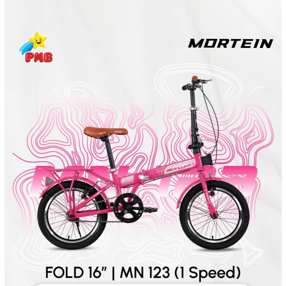sepeda lipat 16 inch mazara 2288 // axxil  // mortein 123 // kuromi 312 // lisella 2008