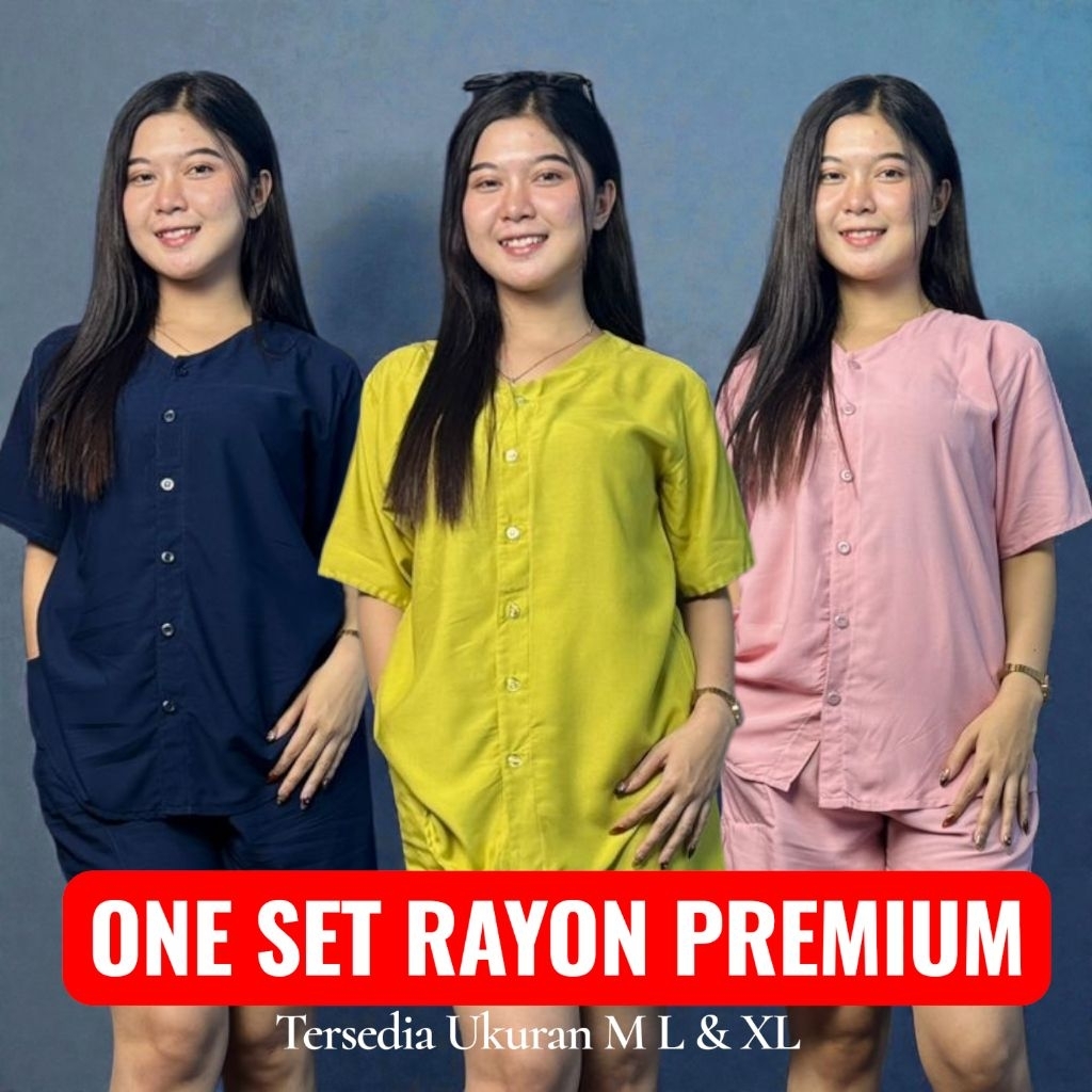 one set Atasan Celana Pendek piyama pendek baju tidur terlaris lia busana daster