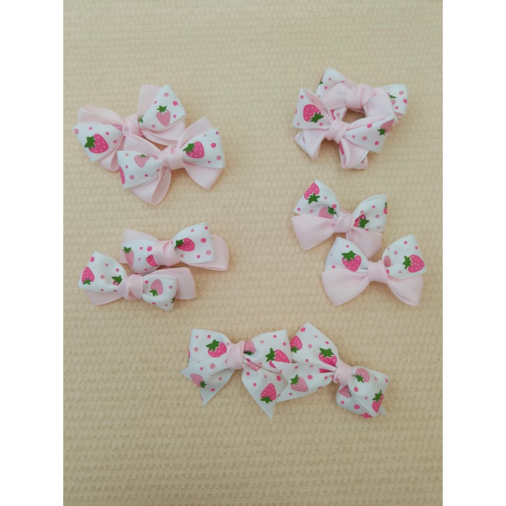 Jepit Rambut - Strawberry Bow