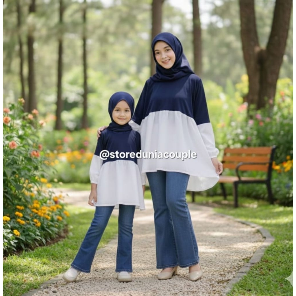 Cania Couple Ibu Dan Anak Perempuan / Baju Couple Ibu Dan Anak Perempuan / Blouse Couple Ibu Anak Pe