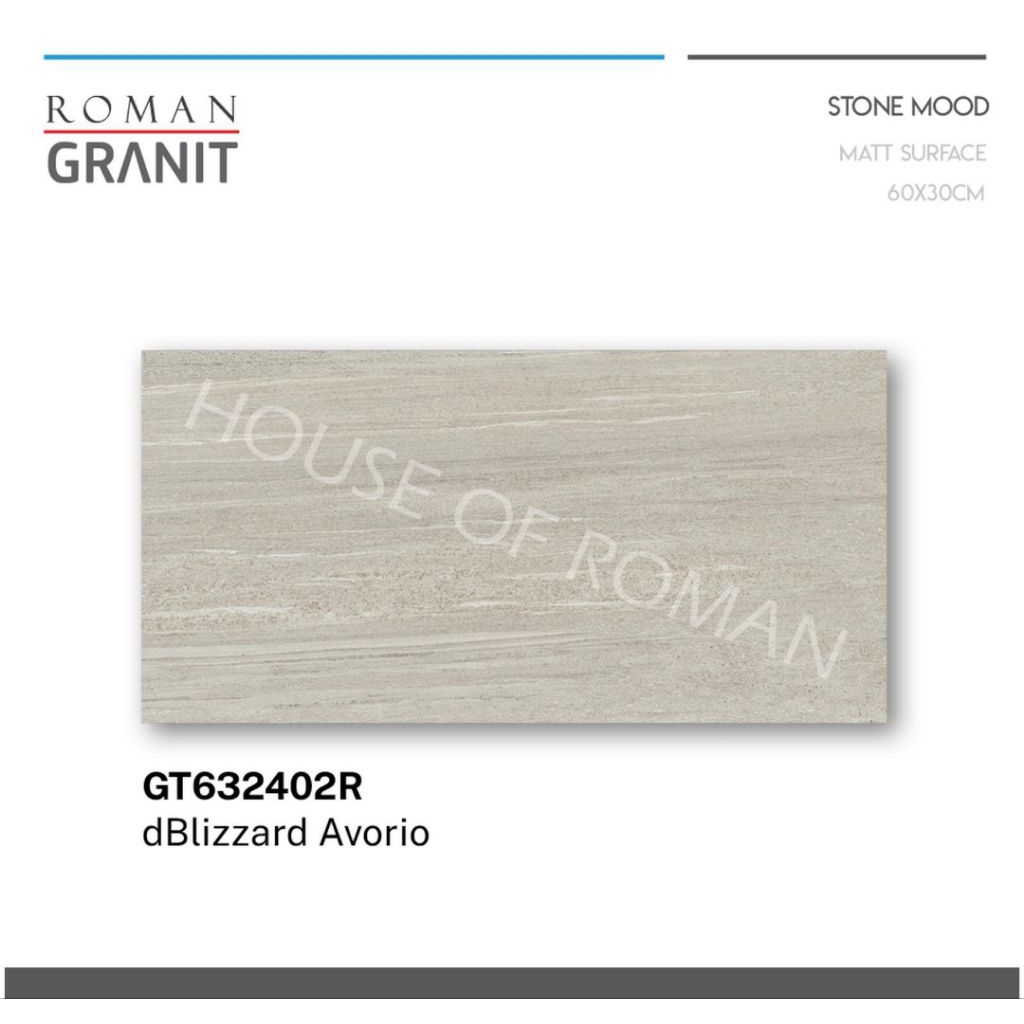 Roman Granit GT632402R dBlizzard Avorio 60x30 / granit teras / granit dinding / granit lantai