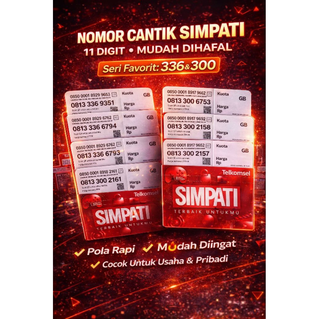 Nomor Cantik SimPATI 11 digit seri AABB