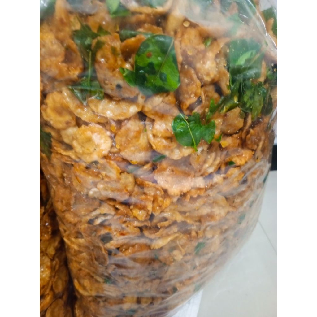 emping pedas manis daun jeruk