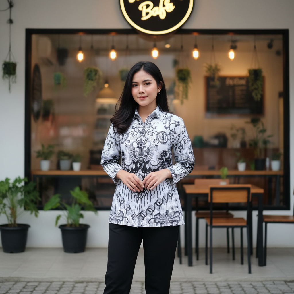 Baju Pria/Wanita PGRI Motif Kusuma Bangsa