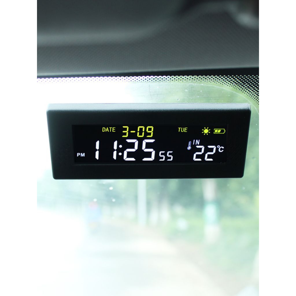 Jam Digital Kaca Depan Mobil Tenaga Surya, Waktu MengemudiPengingat: Saklar Pintar Tanpa Kabel, Pres