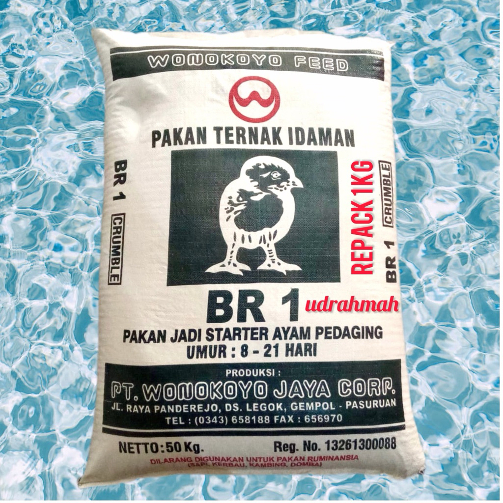 Pakan ayam broiler WONOKOYO br1kemasan 1 kg