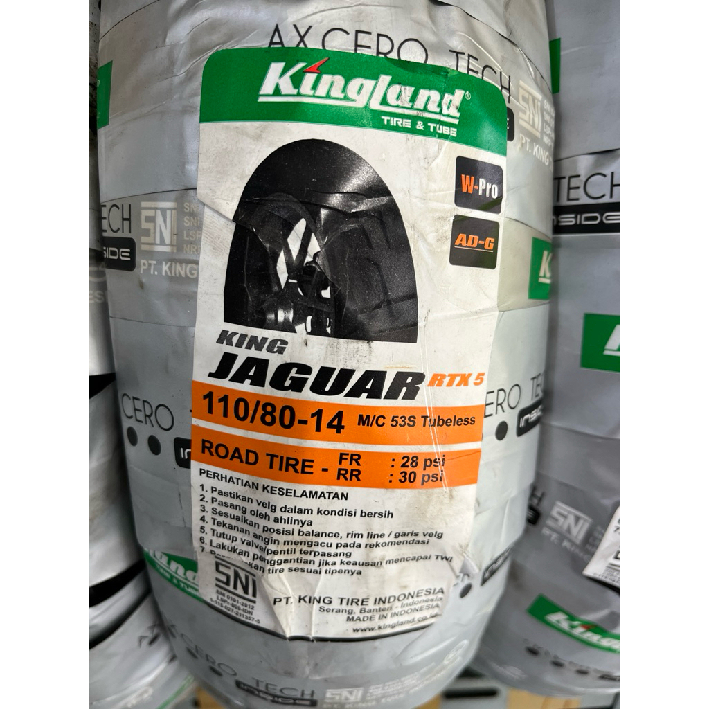 Ban Kingland Jaguar RTX 5 110/80-14 Tubeless