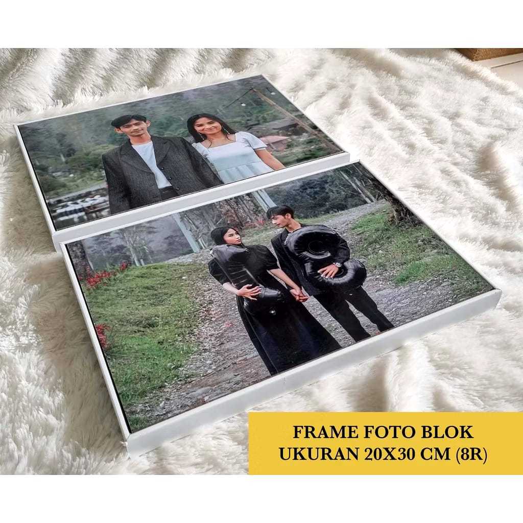 CETAK FOTO BINGKAI UKURAN 20x30 ( 8R ) CM LAMINASI - FRAME FOTO BLOCK