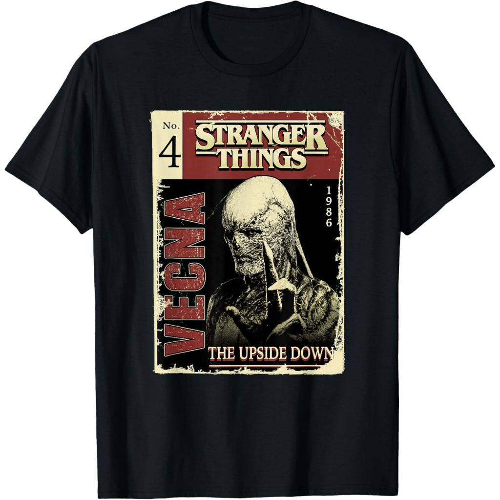 Baju kaos Stranger Things 4 Vecna Comic Book Cover T-Shirt