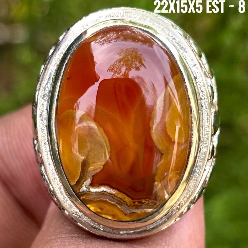 NATURAL BATU AKIK MOTIF LAM ALIF