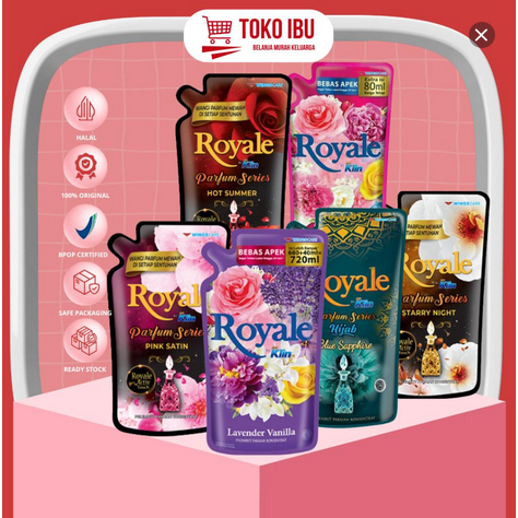 Royale by So klin Softener Pelembut Pewangi Pakaian 720 & 650 ml