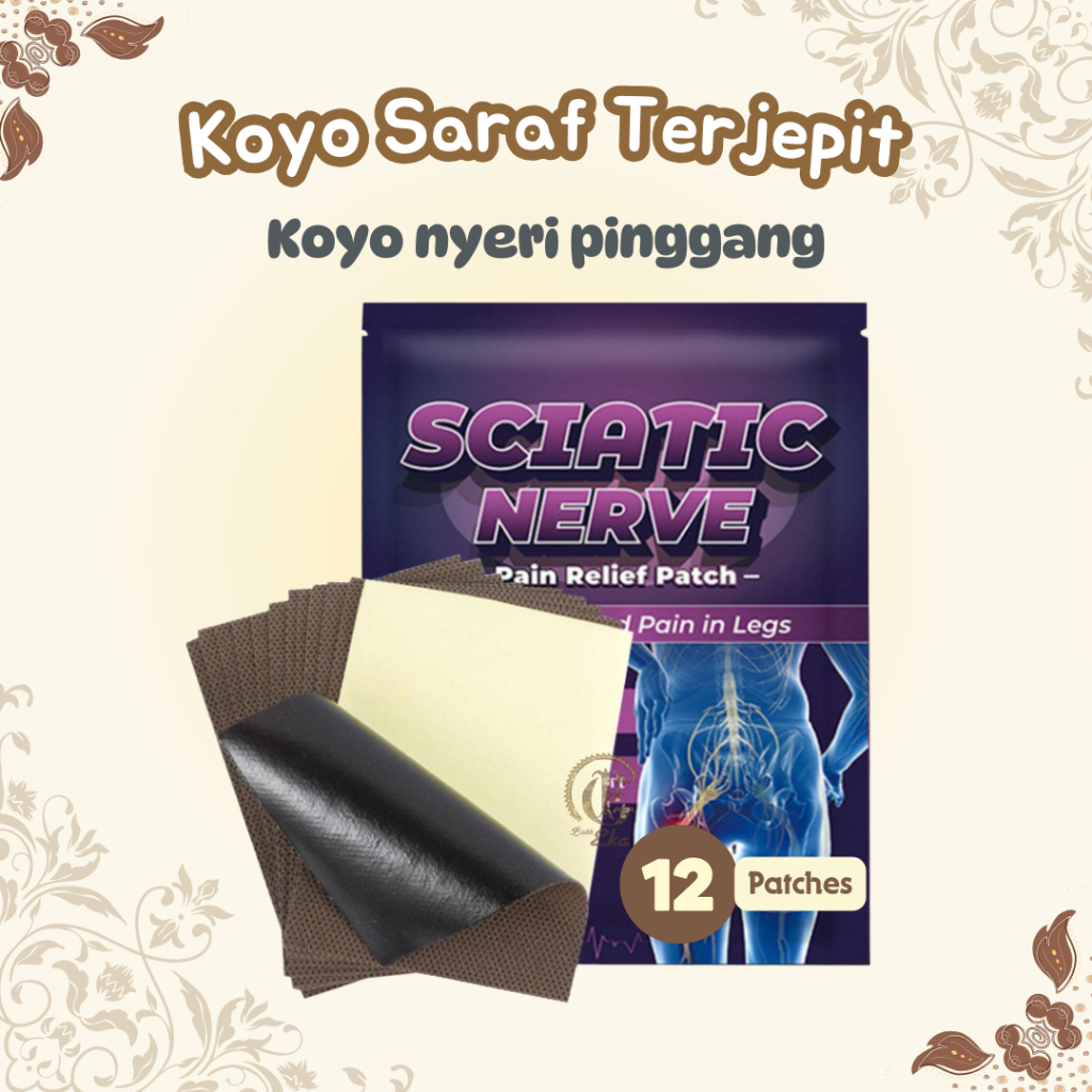 Koyo Saraf Terjepit, Koyo Sakit Pinggang, Pain Relief Patch, Koyo Saraf Kejepit 12 PCS