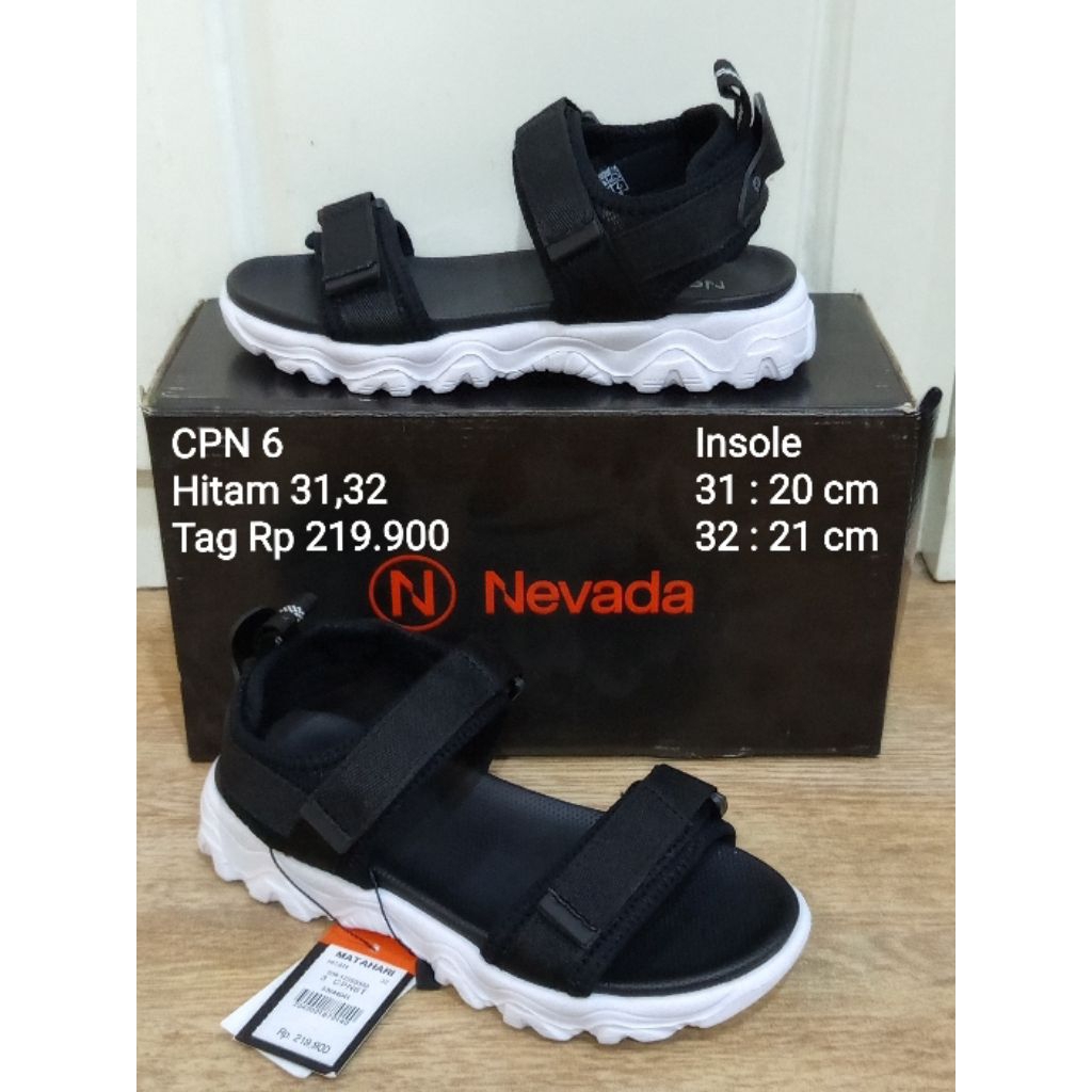 (Size 31-36) SENDAL SEPATU ANAK LAKI NEVADA ORIGINAL