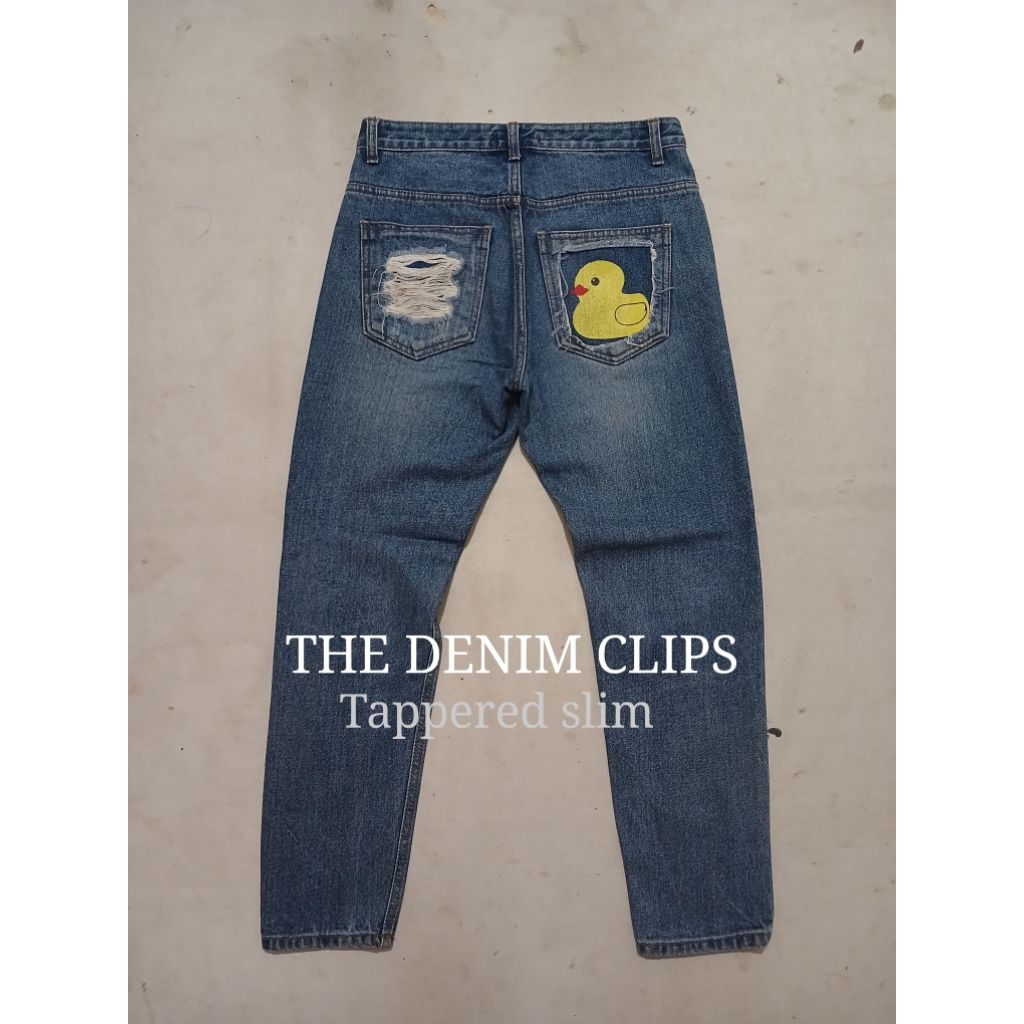 celana jeans pria unisex the denim clips slim tappered bekas pakai