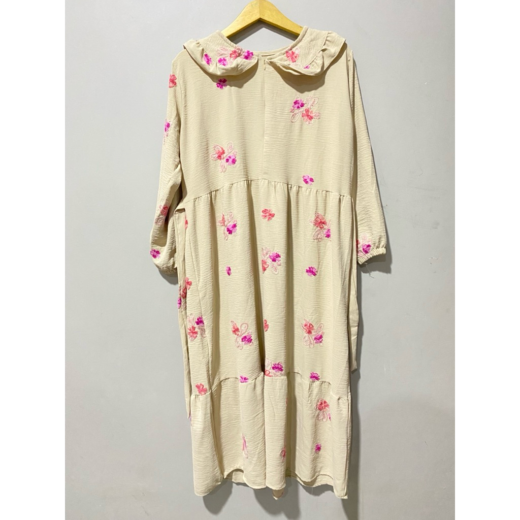 Preloved Gamis Motif Rajut Lebaran Busui Friendly