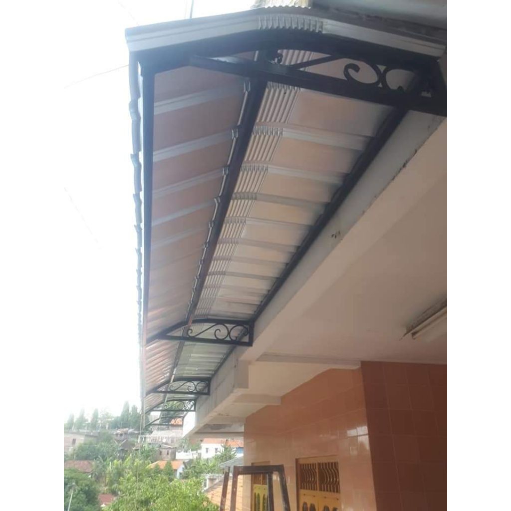 kanopi lengkung teras jendela