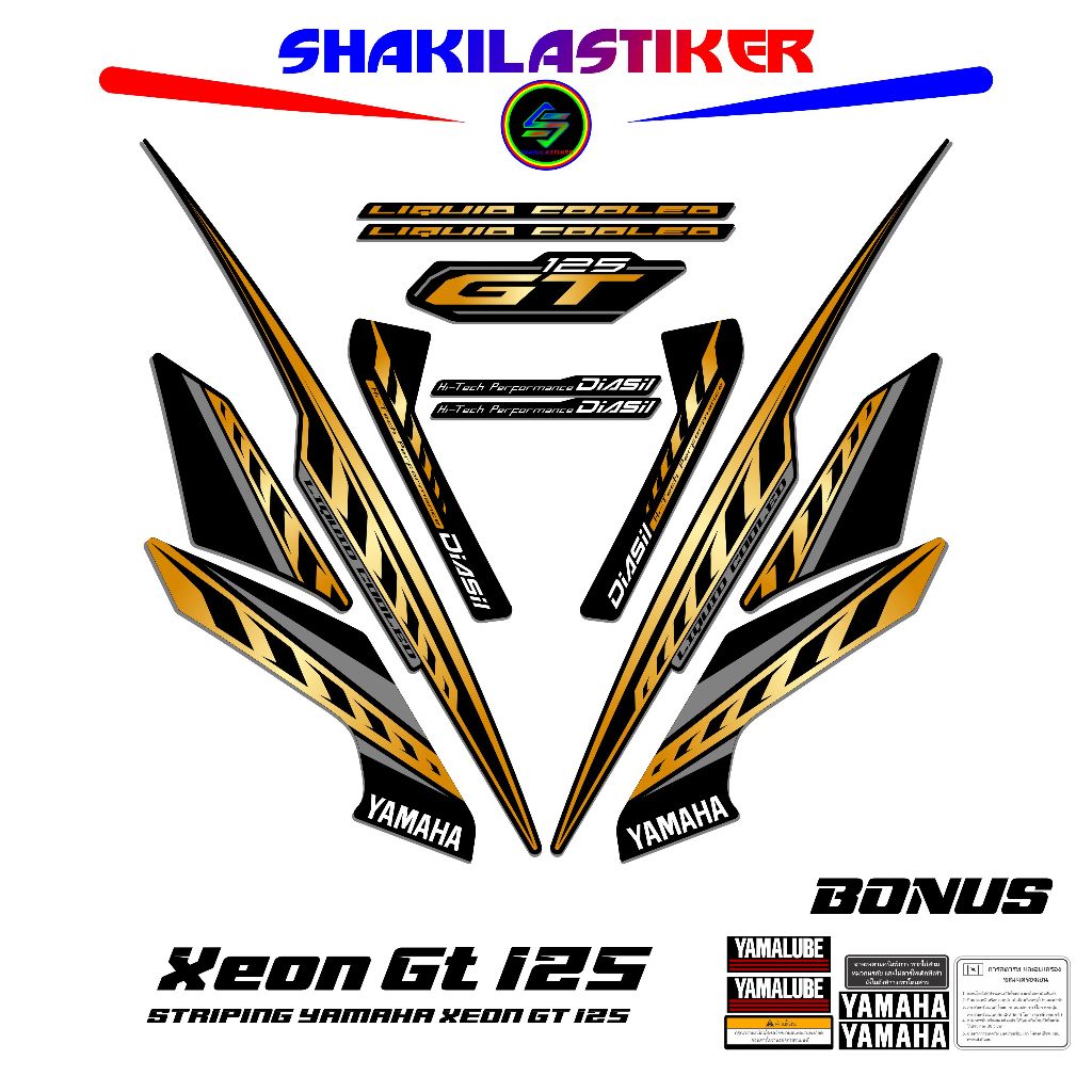 STIKER STRIPING XEON GT 125 MOTIF MULK 01 / STIKER / STICKER / XEON GT 125 / GT / XEON GT / YAMAHA /