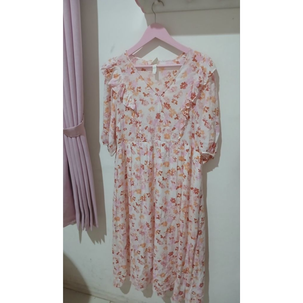 Dress H&M bunga flower baby doll jumbo big size