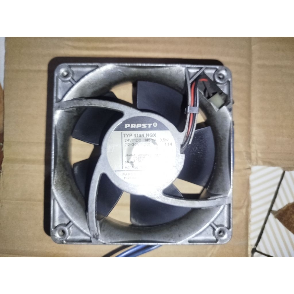 FAN KIPAS PAPST DC 24 V 145 MA 3.5 W (12-30V DC) 12X12 CM TEBAL 3.8 CM COPOTAN SUDAH UJI TEST