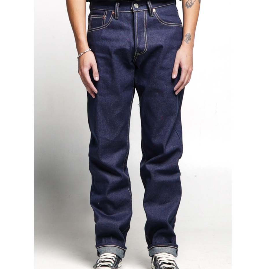 Pot Meets Pop  - Pmp Denim (Relaxed Tapered) Og Kush Blue - Celana Panjang Jeans - 12Oz