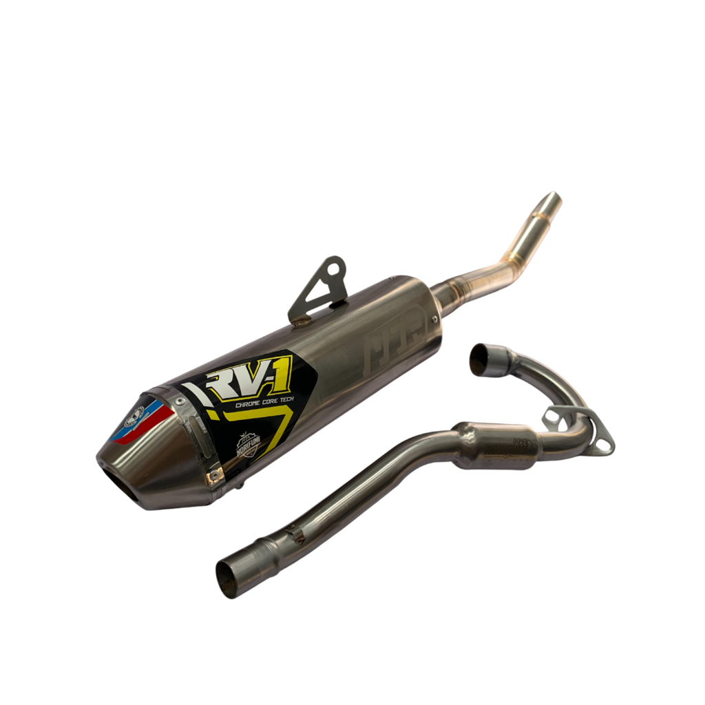 RV1 Racing Knalpot Full Set Motor Standar KLX KLX BF CRF 150 Dtracker WR 155 Suara Adem Stainless
