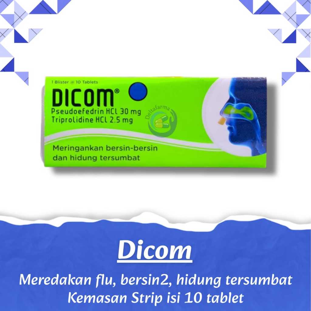 Dicom Tablet Meringankan Bersin dan Hidung Tersumbat