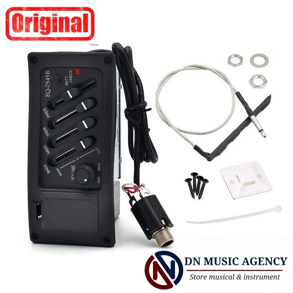 Preamp gitar & bass 7545R belcat style original EQ spul gitar & bass akustik pickup
