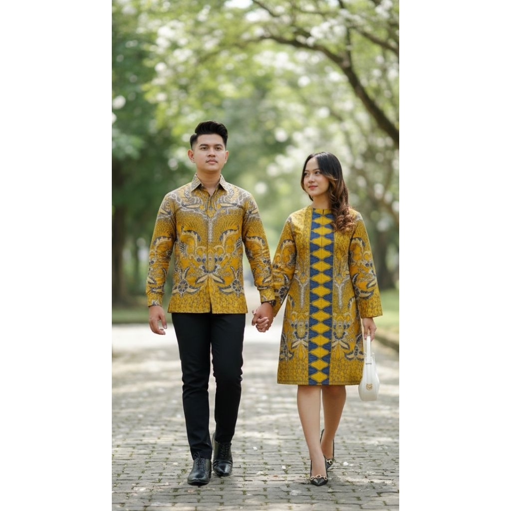 Batik Solo Trendy - Batik Couple Dora Dengan Bahan Katun Premium Dan Sudah Lapis Furing